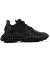 Philipp Plein - Crystal-Embellished Leather Sneakers - Lyst