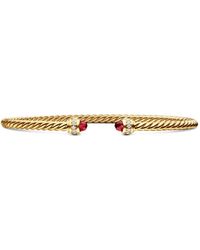 David Yurman - 18Kt Cablespira Topaz And Diamond Bracelet - Lyst