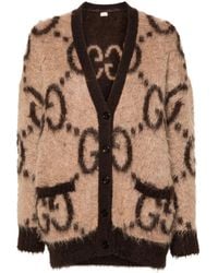Gucci - リバーシブル GG モヘア ウール カーディガン, ベージュ, ウェア - Lyst