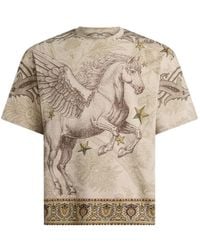 Etro - T-Shirt En Jersey De Coton Avec Imprimé Pegaso - Lyst