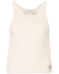 Golden Goose - Ribbed Cotton Crewneck Tank Top - Lyst