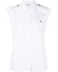 McQueen - Camicia Smanicata Con Tasche - Lyst
