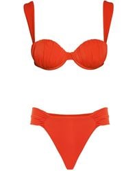 Noire Swimwear - Ruched Tie-Fastening Bikini - Lyst