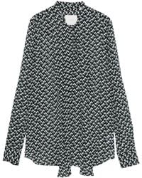 Xacus - Bluse mit geometrischem Print - Lyst