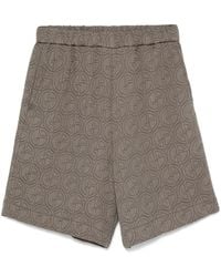 Giorgio Armani - Interlock-Monogram Bermuda Shorts - Lyst