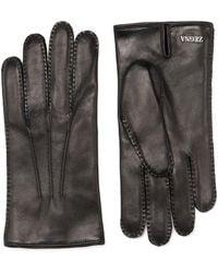 ZEGNA - Cashmere-lined Leather Gloves - Lyst