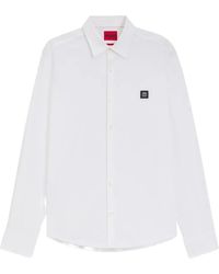 HUGO - Hemd Mit Logo-Patch - Lyst