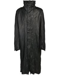 Julius - Manteau En Cuir Délavé - Lyst