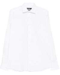 KARL LAGERFELD - Embroidered-Logo Long-Sleeve Shirt - Lyst