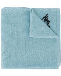 DSquared² Bufanda con ciervo en intarsia - Azul