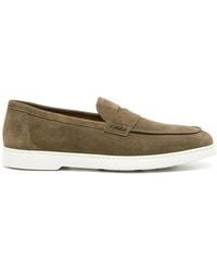 Doucal's - Penny-Slot Suede Loafers - Lyst