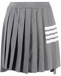 Thom Browne - 4-bar Pleated Mini Skirt - Lyst
