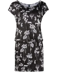 Lygia & Nanny - Shiva Mini-Jurk Met Botanische Print - Lyst