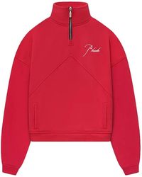 Rhude - Zip-Quarter Logo-Detail Sweatshirt - Lyst