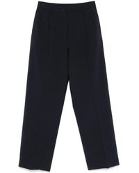 Aspesi - Virgin Wool Tailored Straight-Leg Trousers - Lyst