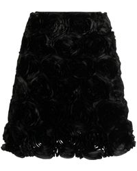 MERYLL ROGGE - Floral-appliqué Silk Skirt - Lyst