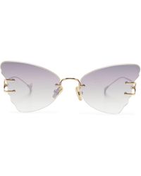 Eyepetizer - Beat Butterfly-frame Sunglasses - Lyst