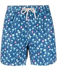 Heren Kleding voor voor Strandkleding voor Board Mc2 Saint Barth Zwembroek Met Print in het Blauw voor heren en zwemshorts 