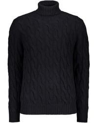 Moorer - Gordon Cable-Knit Roll-Neck Sweater - Lyst