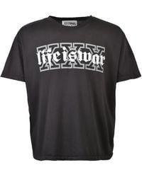 lifeiswar - Logo-Print Boxy-Fit T-Shirt - Lyst