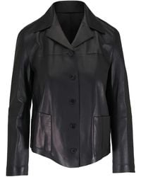 Lafayette 148 New York - Button-Fastening Leather Jacket - Lyst