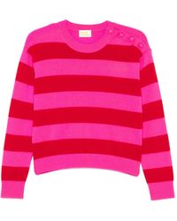 From Future - Horizontal-Stripe Button-Detail Sweater - Lyst