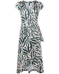 Lygia & Nanny - Falcao V-Neck Midi Dress - Lyst