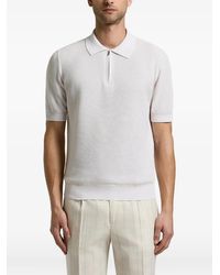 Peserico - Zip-Fastening Short-Sleeve Polo Shirt - Lyst