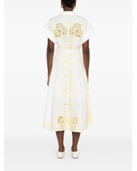 green emerald velvet dress Prima Paneled Midi Dress main image 1