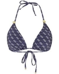 Guess - 4G Triangle Bikini Top - Lyst