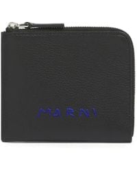 Marni - Logo-Embroidered Zip-Around Wallet - Lyst
