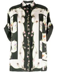 ALÉMAIS - Venus Floral-print Silk Shirt - Lyst