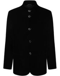 Giorgio Armani - Mandarin-Collar Velvet Blazer - Lyst