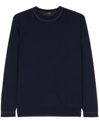 Moorer - Tristand Fine-Knit Cotton Jumper - Lyst