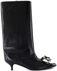 Toga - Calfskin Tassel-Embellished Boots - Lyst