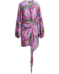 Essentiel Antwerp - Gedrapeerde Asymmetrische Jurk Met Ballonmouwen - Lyst