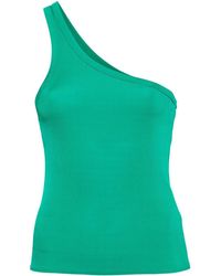 Forte Forte - One-shoulder Ribbed-knit Tank Top - Lyst
