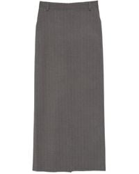 THE NINA STUDIO - Pinstripe Maxi Skirt - Lyst