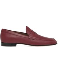 Gianvito Rossi - Carlo Leather Loafers - Lyst
