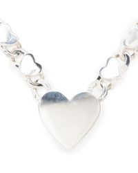 Natasha Zinko - Silver Heart-charm Chain Necklace - Lyst