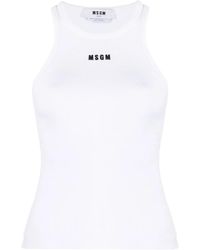 MSGM - Canotta A Coste - Lyst