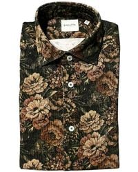 Bagutta - Floral-Print Corduroy Shirt - Lyst