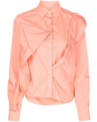 Kolor - Asymmetric-detail Long-sleeve Shirt - Lyst