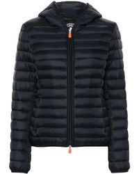 Save The Duck - Logo-Patch Padded Jacket - Lyst