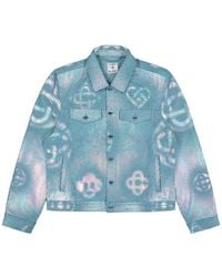 CASABLANCA - Veste En Jean À Motif Monogrammé - Lyst