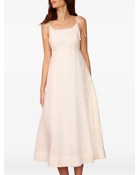 Mint Velvet - Embroidered Tie-Strap Midi Dress - Lyst