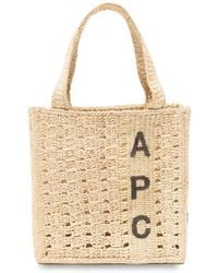 A.P.C. - June Logo-Embroidered Woven Tote Bag - Lyst