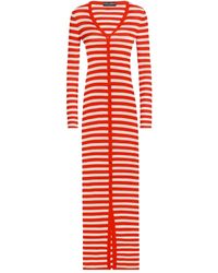 Dolce & Gabbana - Striped Knitted Maxi Dress - Lyst
