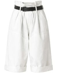 Y's Yohji Yamamoto - Pantalon À Taille Haute Ceinturée - Lyst