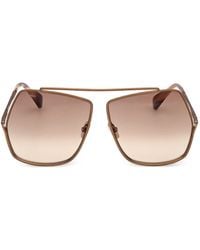 Max Mara Eyewear - Geometric-Frame Sunglasses - Lyst